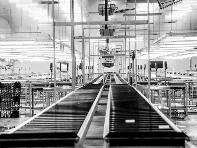 Ipari gyártósor extrudált termékekkel, folyamatos üzemi környezetben